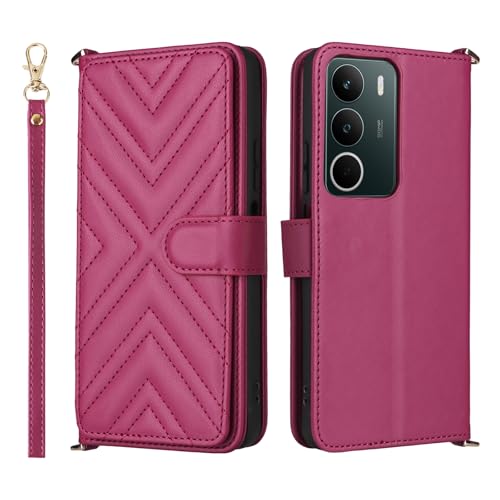�X�}�z�P�[�X �Ή��@�� for Realme C100 5G �X�}�z�P�[�X�y�t���b�v�X�^���h�E�}�O�l�b�g�J�E�J�[�h�X���b�g�t���E�H���b�g�z RoseRed