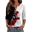 Black Red Rose Floral