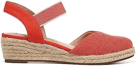 LifeStride Womens Kimmie Espadrille Wedge Sandal Loafer, Orange, 8 US | Image 1