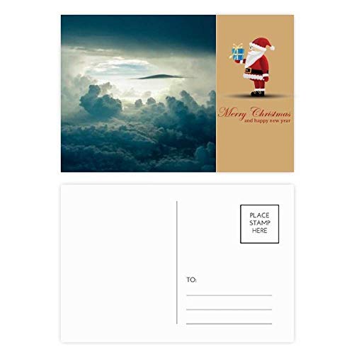 Cartes postales Père Noël gris et blanc en lot de 20 pour correspondance hivernale