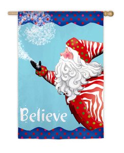 Drapeau Believe in Santa pour décorer votre jardin à Noël