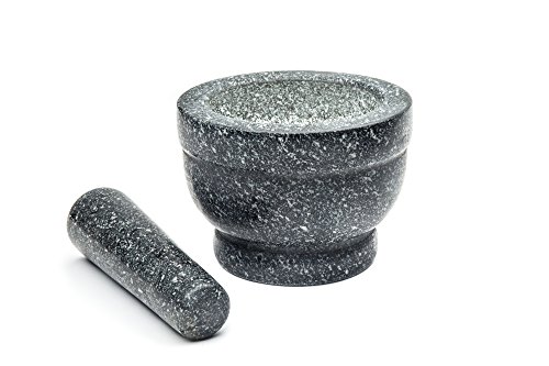 Fox Run Granite Mortar And Pestle, 5.5 X 6 X 6 Inches, Black #TOP1