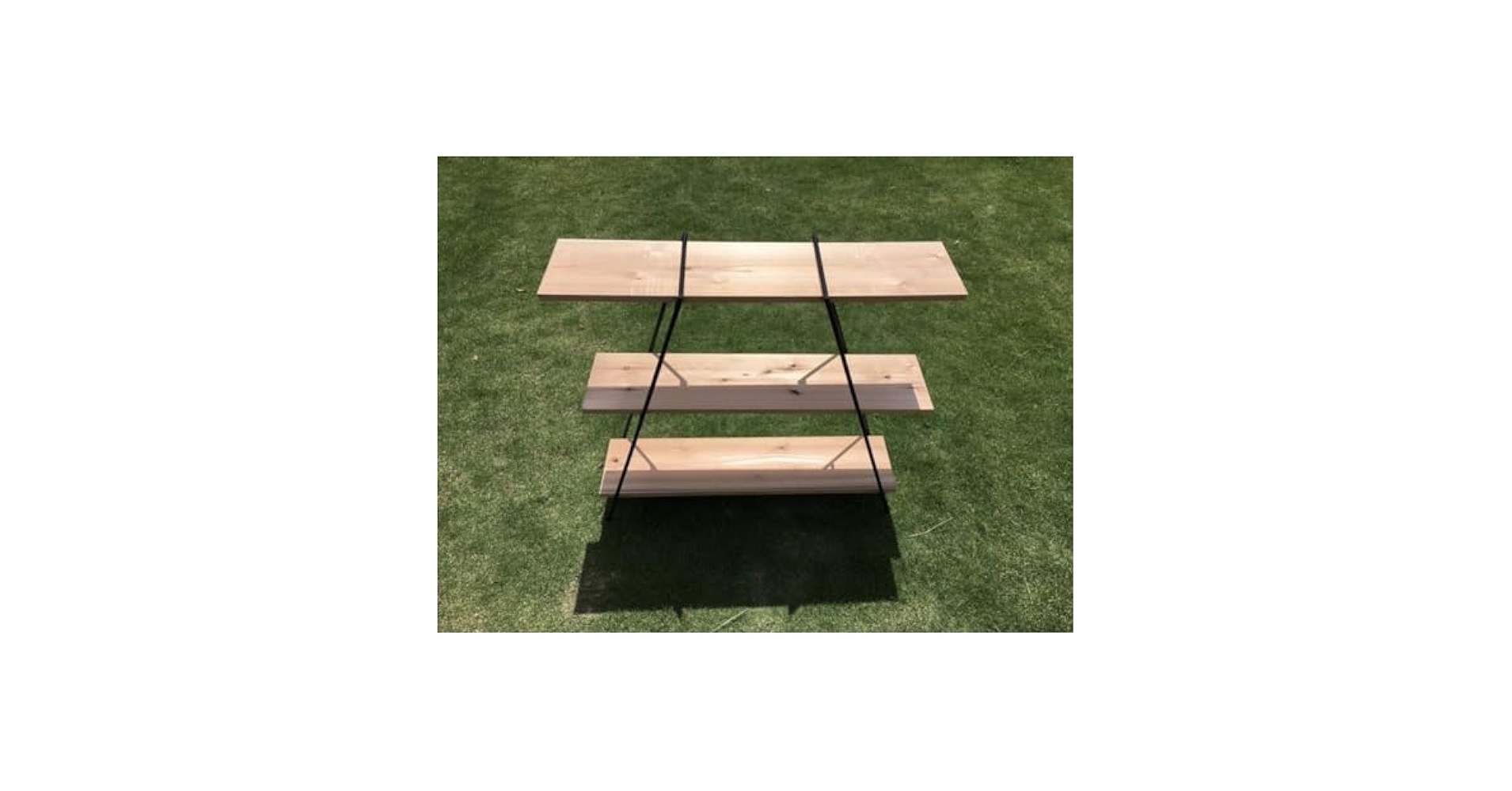 アイアンラック ３段 鉄脚2脚 板3枚 //シェルフ レッグ ラック キャンプ Amazon.co.jp: アイアンラック 3段 鉄脚 2脚 板3枚 シェルフ 棚