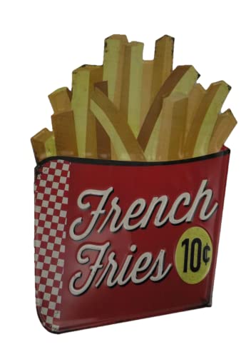 Blechschild Pommes Frittes French Fries Küche Küchenschild 10 Cent Nostalgie Werbeschild Mertallschild