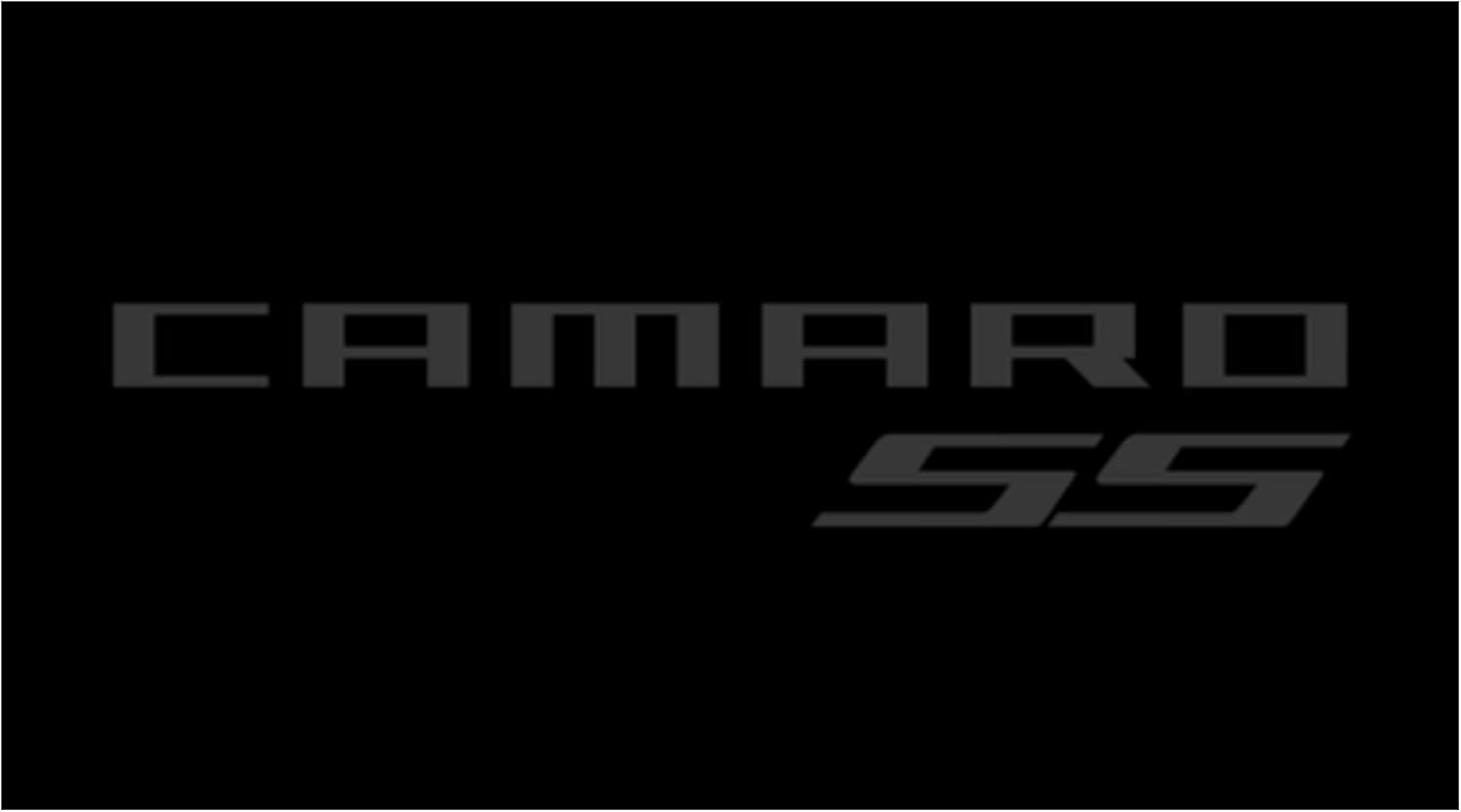Logo License Plate for Chevy Camaro SS (Carbon Black)
