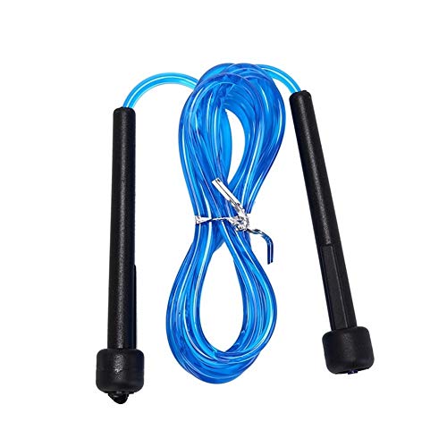 DLRSET Universalseil -Springseil, Springseil, Schnelligkeit Koordinations-Übung Fitnesstraining Boxsport Springen Einstellbare Geschwindigkeit Sport (Color : Blue)