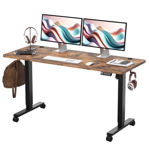 Image of Monomi Electric Standing Desk 55"x24"Height Adjustable Sit Stand Up Desk