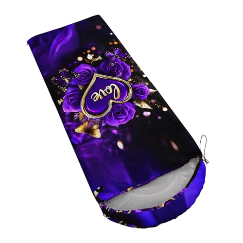 Image of QOOMO Ball Flower Camping Sleeping Bags,3 Season Warm & Cool Weather,Lightweight,Waterproof Sleeping Bags for Adults & Kids,Traveling,and Outdoors,Camping Gear Equipment
