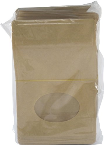 50 Natural Kraft Stand-up Zip Pouch with Window (Medium (5 7/8"W x 9"H)) - Thumbnail 4