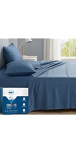 Degrees of Comfort Coolmax Cooling Sheets for Hot Sleepers | Queen Size Bed Sheet Set | Soft Deep Pocket Fabric, Grey-4P 41MMxJnRn9L. AC SR150,300