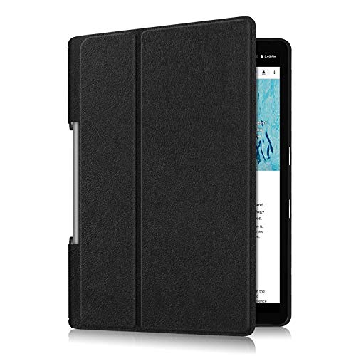 RLTech Funda Carcasa para Lenovo Yoga Smart Tab YT-X705F, Slim Smart Carcasa Protectora con Soporte Función Cover Case para Lenovo Yoga Smart Tab YT-X705F/Yoga Tab 5 YT-X705F 10,1 Pulgada, Negro