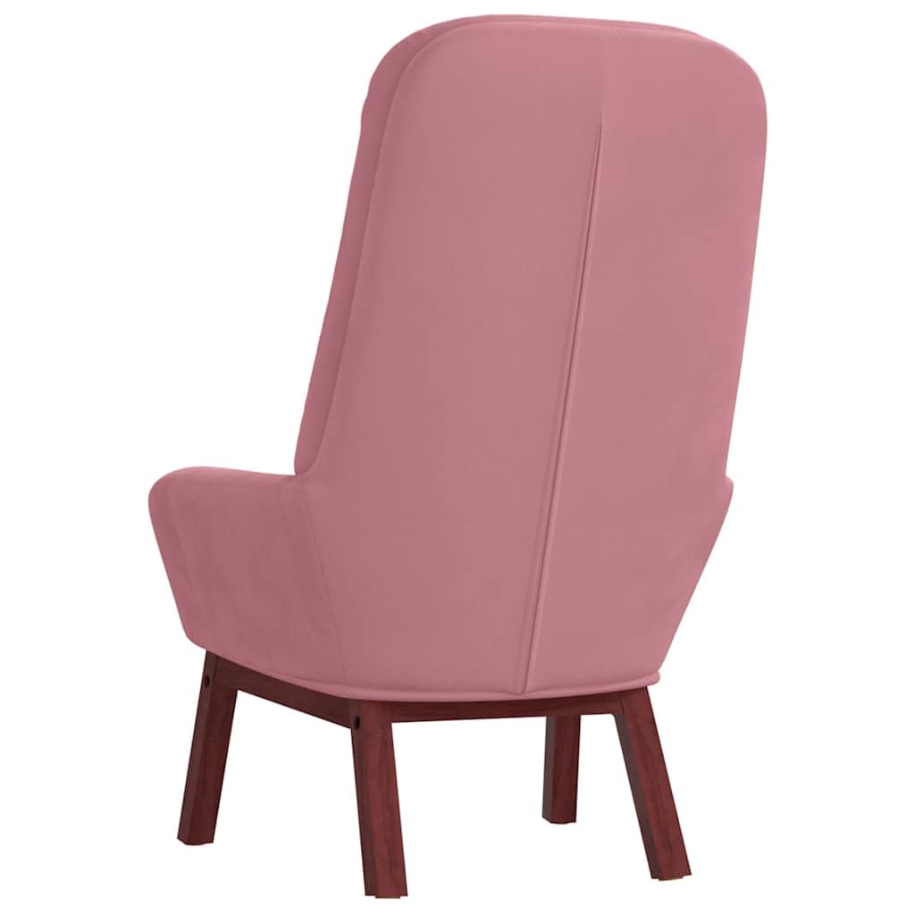 Relax-Sessel Samt Rosa, Polstersessel mit Metallgestell, Bequemer Lesesessel für Wohnzimmer Schlafzimmer, 70x77x98 cm