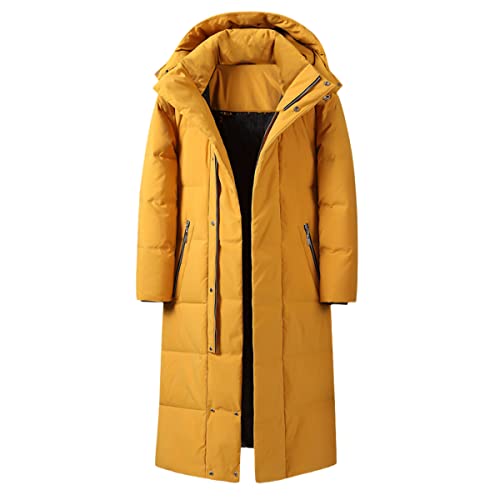 Doudoune d'hiver homme 90% duvet de canard veste longue épaisse
