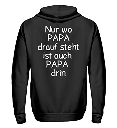 Sweat zippé noir Papa taille S résistant pour le quotidien