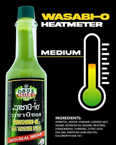 image for Wasabi-O Wasabi Sauce With Real Wasabi - Wasabi Hot Sauce For Sushi, R
