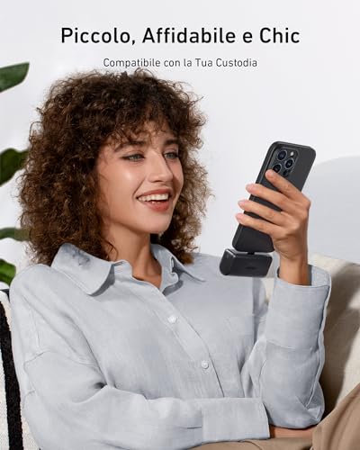 Nano Power Bank 5000 mAh 22,5 W, Ricarica Rapida Connettore USB C Pieghevole Integrato, Compatibile con iPhone 17 Pro Max/Serie 16-12, Samsung S25 Ultra, Huawei, iPad e Molto Altro(Nero) - Gadget - Immagine 4