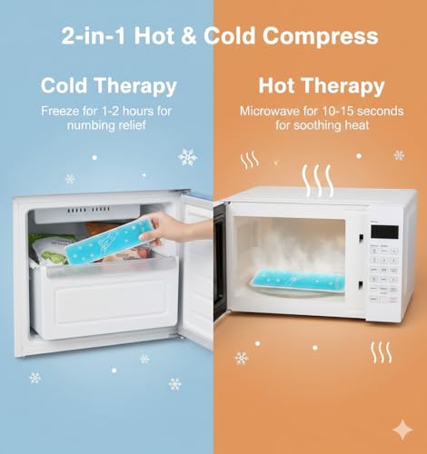 Image of Postpartum Ice Pack, Hot and Cold Pads for After Delivery Essentials, Gel Cooling Pad, Fast Pain Relief Convenient for Perineal Recovery Helps Reduce Swelling (Blue, Hand Pattern)