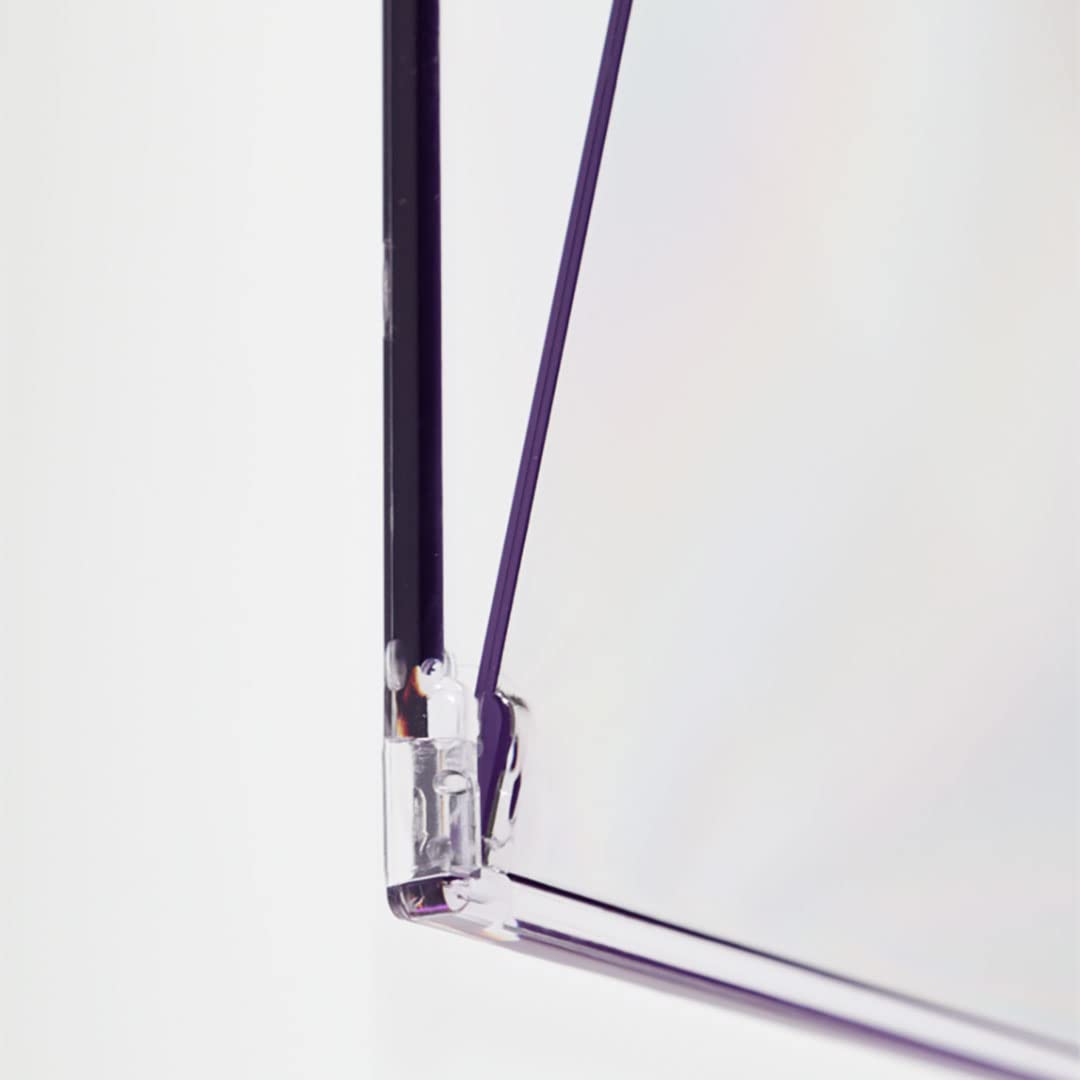 Danieli Store - Kit de 3 Soporte Policarbonato A4 Resistente para Pared. Expositor de Pared Transparentes con Adhesivo para Superficies Duras. Porta Carteles con Apertura de 180°. Antirrayas