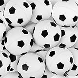 Aoriher 24 Stück Fußball Hüpfbälle 0,98 Zoll Sport Gummibälle Fußball Springball Fußball Themen Hoher Hüpfball Mini Gummi Fußball Set für Spielplatz Spielpreise Gastgeschenke Party