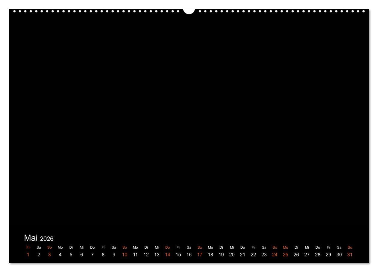 Bastelkalender - Schwarz (Wandkalender 2026 DIN A2 quer), CALVENDO Monatskalender: Kalender zum selber gestalten (CALVENDO Hobbys)
