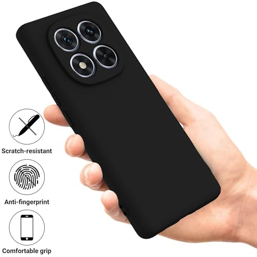 Image of FIRST MART Matte Silicone Back Cover for Redmi Note 15 Pro - Black