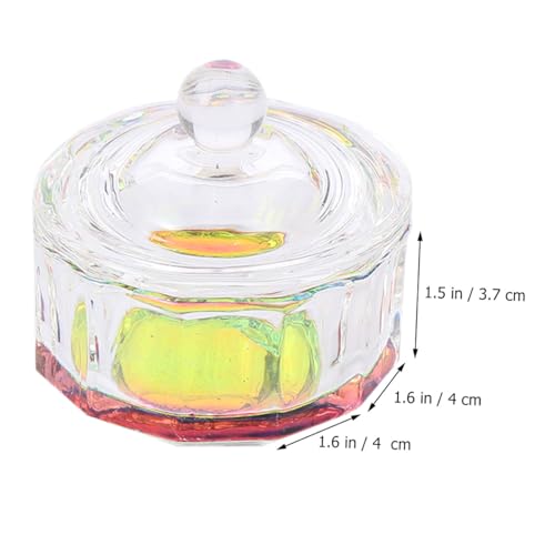 NOLITOY 2 piezas copa cristal para uñas acrílicas miniatura 2