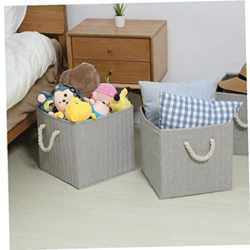 Opslagmanden Opvouwbare mand bakken doek opslagcontainer mand met grijs grijs - Image 6