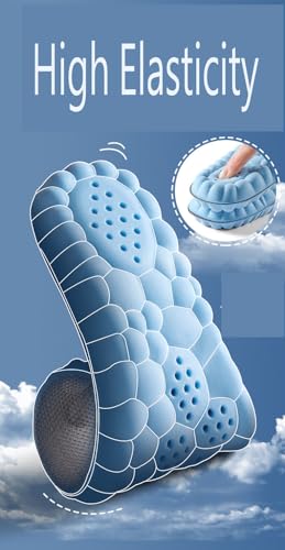 Image of 4D Cloud Technology Insole - Super Soft Comfort Insoles, Soft Foot Protection Cloud Feeling Insole, U-Shape Memory Foam Insoles, 4D Sports Memory Foam Insoles (Black-A, Men 11.5-12.5 /Women 13-14)