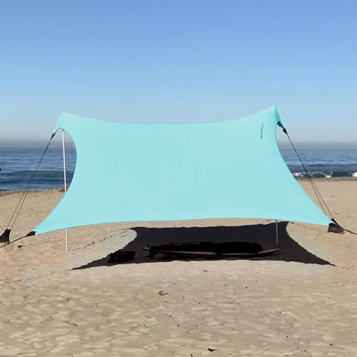 Toldo portátil para playa, UPF 50+, refugio solar ligero resistente al agua, larga duración