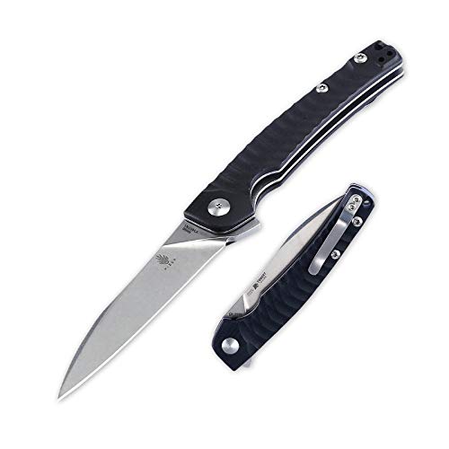 Kizer EDC Folding Knife N690 Blade and Black G10 Handle Pocket Knife with Clip,Splinter V3457N1 Kizer EDC Folding Knife N690 Blade and Black G10 Handle Pocket Knife with Clip,Splinter V3457N1