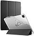 iPad Pro 11 inch Case 2018, Poetic Smart Cover w/Flexible Soft Clear TPU Back, Slim-Fit Trifold Stand Folio Front, Lumos X, Apple Pencil Charging Works, Magnetic Closure, Auto Sleep/Wake, Black