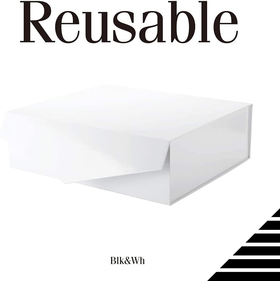 3 Extra Lar Boxes with Lids. Inches, White Boxes