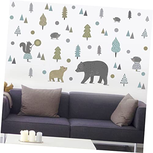 Autocollants animaux de forêt Yardwe durables contre usure espace jeu - 8