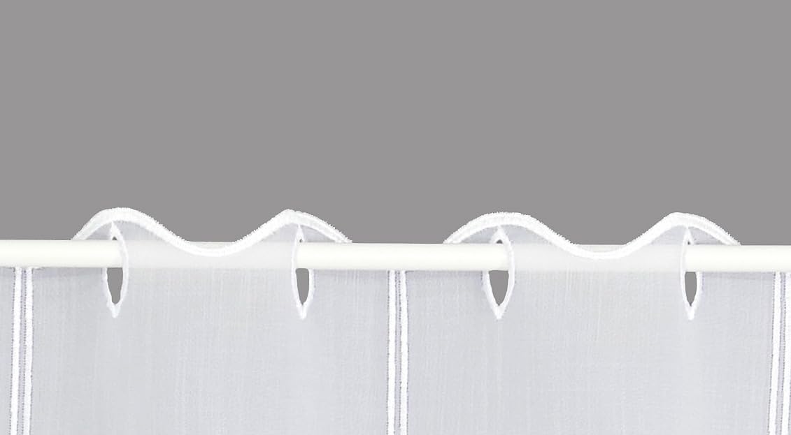 atelier alles-Spitze Stickerei-Scheibengardine Sina HxB 30x208cm