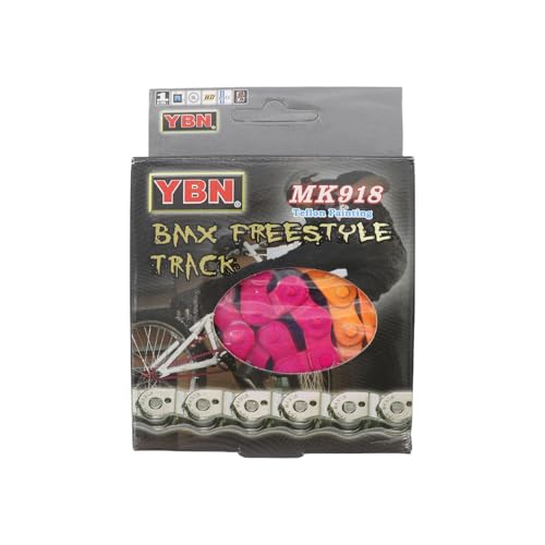 DJC YBN MK918 BMX�p �V���O���X�s�[�h �n�[�t�����N�`�F�[�� 1/2"×1/8" 102L �\���b�h�s�� �����x �t���[�X�^�C�� �t�B�N�V�[ �g���b�N �_�[�g�W�����v �X�g���[�g�Ή��C���C���{�[
