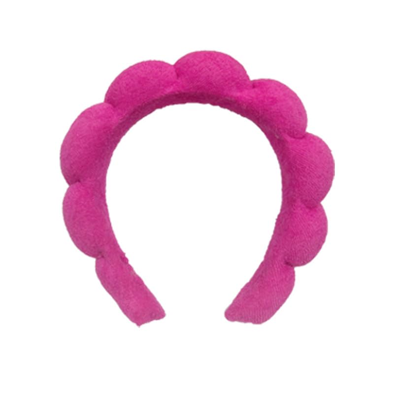 Spa Haarband Stirnband, Frauen Und Mädchen Schwamm Stirnband zum Waschen des Gesichts Make up, Rosa