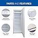 Koolatron Garage-Ready Upright Freezer, 7.0 cu ft (198L), White, Low-Frost, Space-Saving Flat Back, Tempered Glass Shelves, Reversible Door, Pizza Compartment, for Garage, Shed, Basement, Cottage