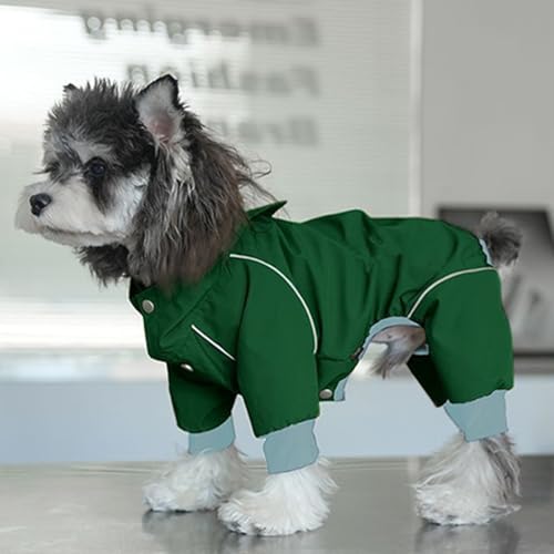 Manteau imperméable pour chien vert S veste coupe-vent à 4 pattes - 3