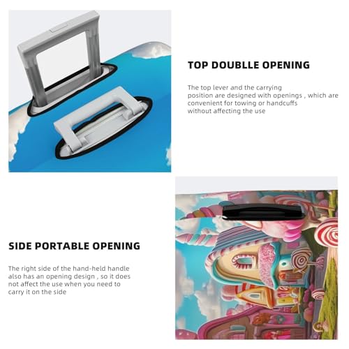 Candy Land Elastic Travel Luggage Cover, Washable Spandex Suitcase Protector, Anti-Scratch Fits 18-32 Inch 5