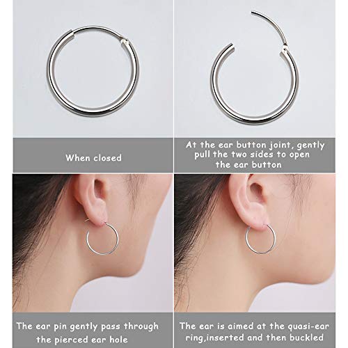 Yl 50Mm Hoop Earrings 925 Sterling Silver Polished Circle Endless Earrings Hoops Diameter Jewelry Mother's Day Gift #TOP5