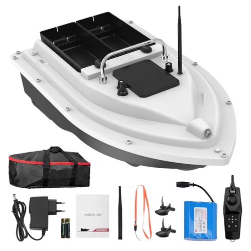 KUIDAMOS Buscador de Peces de Profundidad Inalámbrico con Retorno Automático para Barco de Cebo de Pesca con GPS para Salpicaduras de Agua con Rango de Control Remoto de 500 M Adecuado para Todos