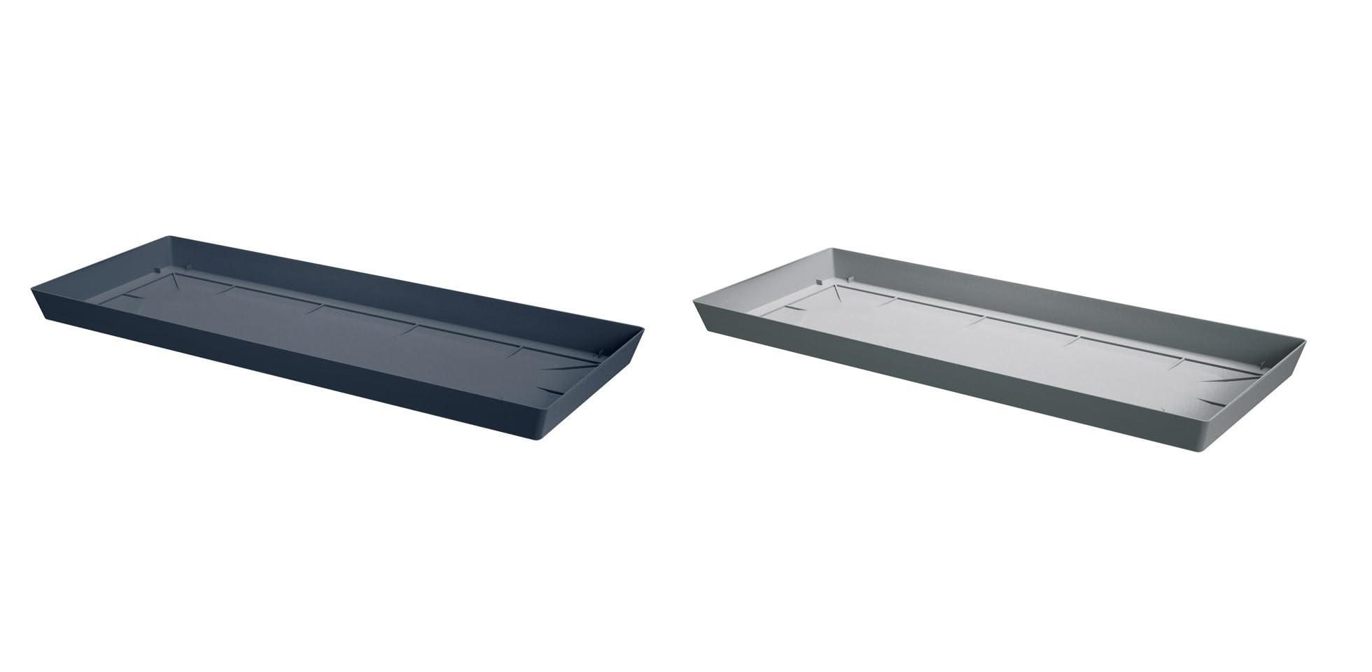 B2C Pot Rectangle Drip Trays Indoor Outdoor Plant Saucer Plastic Tray Saucers (Grey, 92cm x 31.5cm)