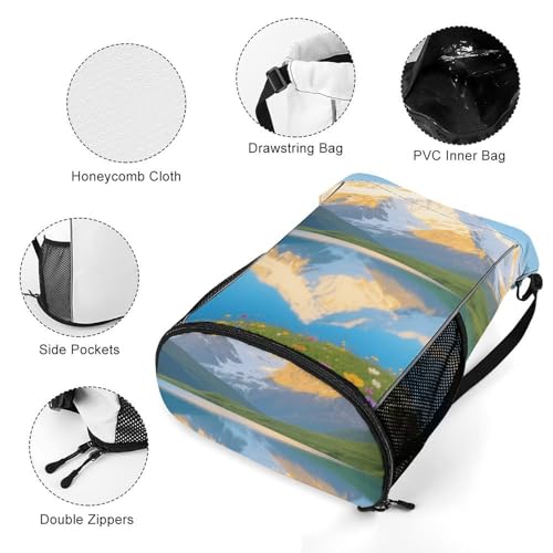 Mochila de gimnasio con estampado de paisajes nevados para conectar con la naturaleza 5