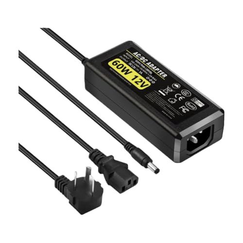 Adaptateur secteur EMC 60 W ameliore 12 V 5 A pour camera de surveillance et LED