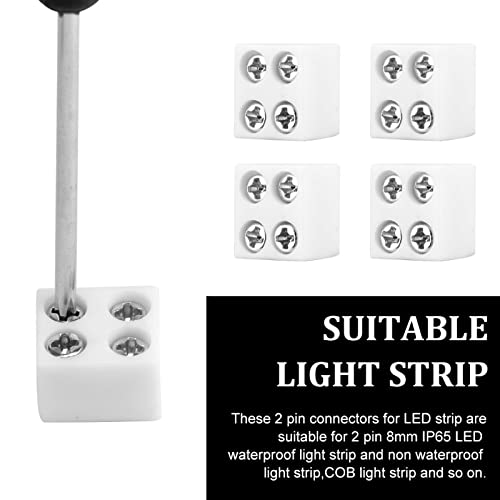 Solderless Led Light Strip Connectors: Led Strip Connectors 25 Pack Waterproof Led Tape Light Connectors With Screwdriver 2 Pin Led Light Connectors For 5V 12V 24V Decorate #TOP3