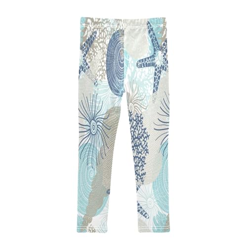 Bolaz Toddler Girls Leggings Printed Yoga Pants Leggings Starfish Shell for Kids2