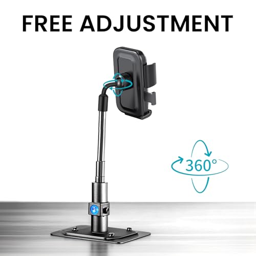 Adaptador vertical de 17mm rosca hembra 1/4 conector de aluminio para trípode selfie stick 4