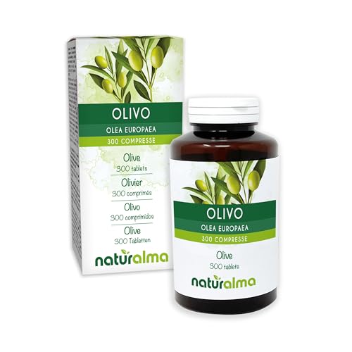 Olivo (Olea europaea) foglie Naturalma - 150 g - 300 compresse - Integratore alimentare - Naturale e Vegano
