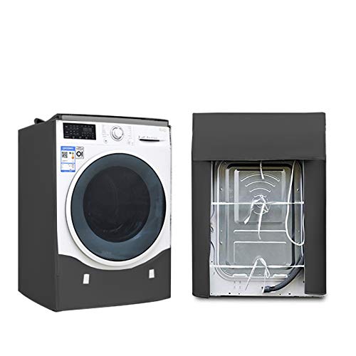 Miniatura 3 de Leesitec Funda Para Lavadora De Color Plata Impermeable Para Lavadora De Carga Frontal Y Cubierta Para Secadora - 60 X 60 X 85 Cm Negro