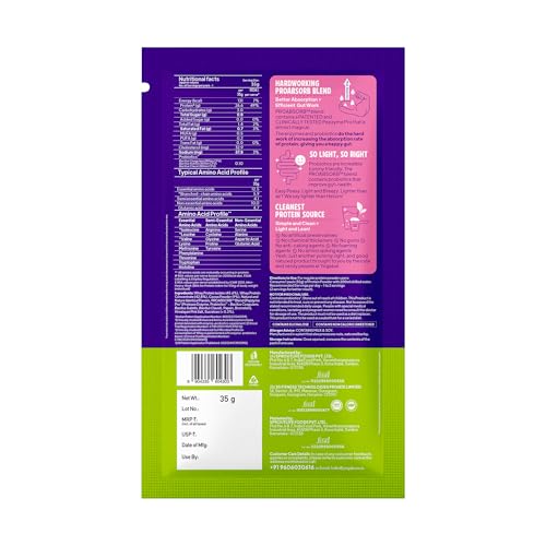 Image of Yogabar ProClean Whey Protein Powder Blend (35g, 1 Serving) | Chocolate Flavor with Zero Calorie Sweetener | 26g Protein per Serve | Clean & Light | Patented & Clinically Tested Pro-Absorb Blend